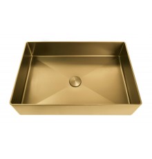 Накладная раковина AltroBagno Solido 001021 OrSp, матовое золото