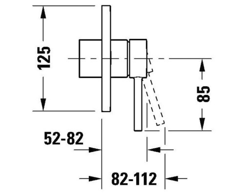 Duravit Circle Смеситель для душа, настенный, цвет: черный матовый. CE4210007C46