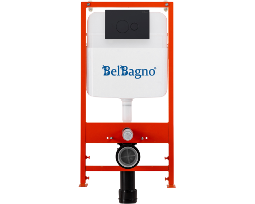 Система инсталляции для унитазов BelBagno BB026, с кнопкой смыва BB084NERO