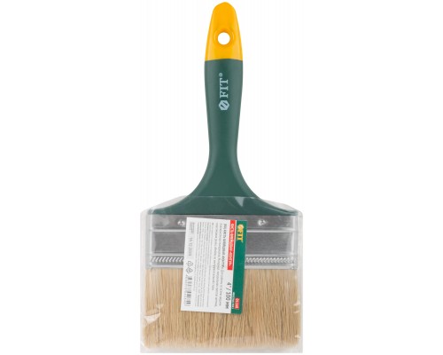 Кисть флейцевая "Контур", натур.светлая щетина, пластиковая ручка  4" (100 мм)