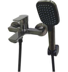 Смеситель для ванны с душем SW Готланд вороненая сталь