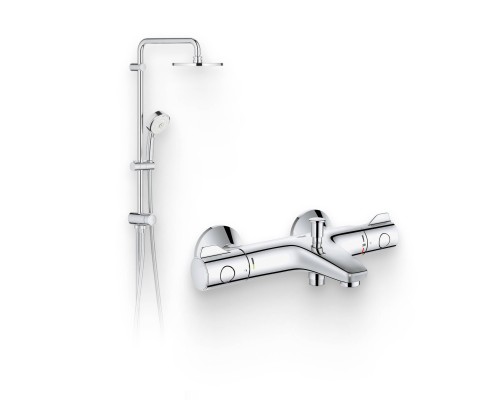 Душевой комплект Термостат Grohe Grohtherm 800 34576000 для ванны с душем + Стойка New Tempesta Cosmopolitan 27394002 Душевой комплект Термостат Grohe Grohtherm 800 34576000 для ванны с душем + Стойка New Tempesta Cosmopolitan 27394002