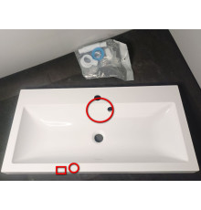 SaleAQInf.08.04.D Инфинити Раковина мрамор 800х400х60 мм, с отв. под смес., с отв. перел. SaleInf.08.04.D_1190