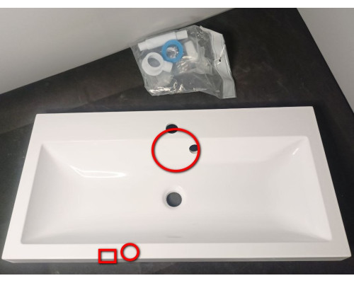 SaleAQInf.08.04.D Инфинити Раковина мрамор 800х400х60 мм, с отв. под смес., с отв. перел. SaleInf.08.04.D_1190