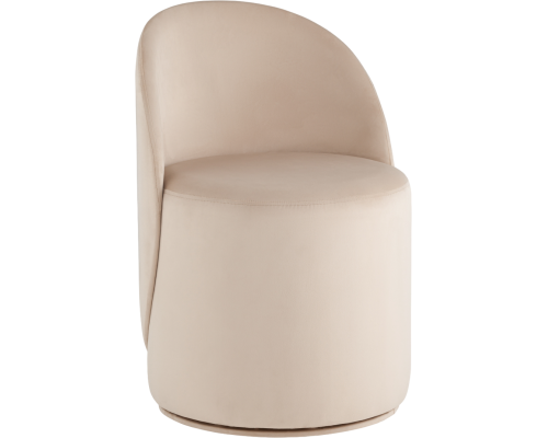 Пуф Stool Group Loreen вращающийся, велюр молочный