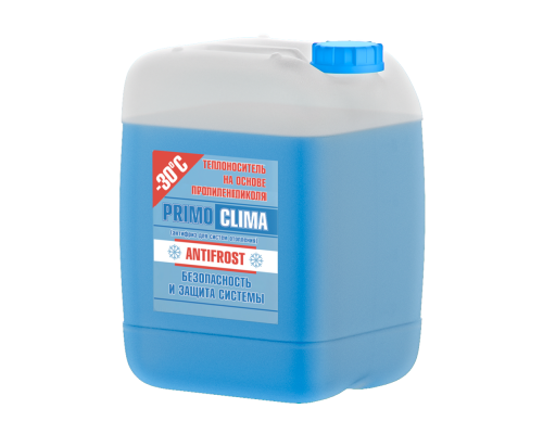 Теплоноситель Primoclima Antifrost (Пропиленгликоль) -30C 10 кг канистра (цвет синий) PA -30C 10