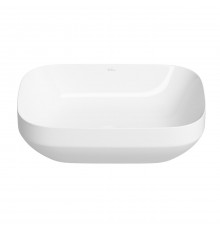 Накладная раковина для ванной комнаты Wellsee Air Gap S 338501000: прямоугольная раковина, ширина умывальника 50 см, цвет глянцевый белый