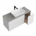 Kerama Marazzi PLAZA Modern Тумба подвесная 120x48см, 3 ящика, цвет: белый / дуб виченце. PLB.M.120.3\WHT.V