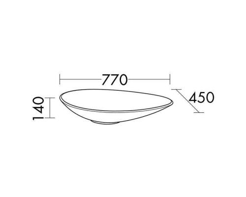 Burgbad Crono Раковина 77x45 см, без отв., цвет: белый. MBA0020 C0001*0