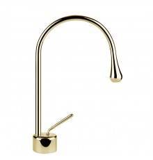 Gessi Goccia Смеситель для раковины, на 1 отв., излив: 17.4см R=90, цвет: Gold CCP. 33601#080