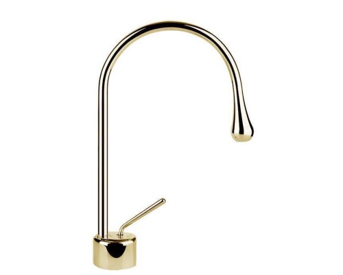 Gessi Goccia Смеситель для раковины, на 1 отв., излив: 17.4см R=90, цвет: Gold CCP. 33601#080