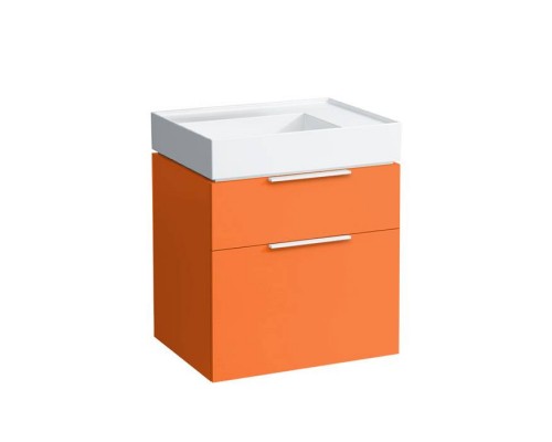 Laufen Kartell Комплект: Тумба и раковина 60х46х73см, с 2 выдвиж. ящиками, с сифоном, цвет: оранжевый глянцевый. 4.0755.2.033.635.1,  8.1033.4.000.112.1