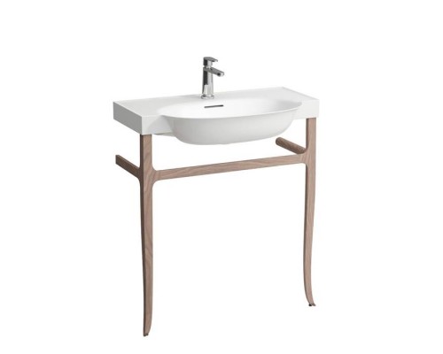 Laufen New Classic Консоль деревянная 80x48см, напольная, с раковиной на 3 отв., цвет: орех. 8.1385.5.400.104.1,  4.0607.2.085.629.1