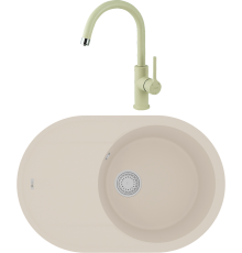 Комплект Мойка кухонная Lemark Lacha 760 9910060 шампань + Смеситель Comfort LM3073PSH шампань