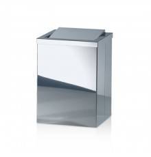 Decor Walther DW 113 Корзина для бумаги 20x20x30см, с крышкой, напольная, цвет: сталь полированная. 0610170