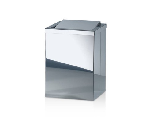Decor Walther DW 113 Корзина для бумаги 20x20x30см, с крышкой, напольная, цвет: сталь полированная. 0610170 Decor Walther DW 113 Корзина для бумаги 20x20x30см, с крышкой, напольная, цвет: сталь полированная. 0610170