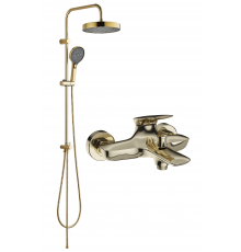 Душевая стойка STWORKI Гётеборг S23180GG со смесителем Молде S23100GG, глянцевое золото