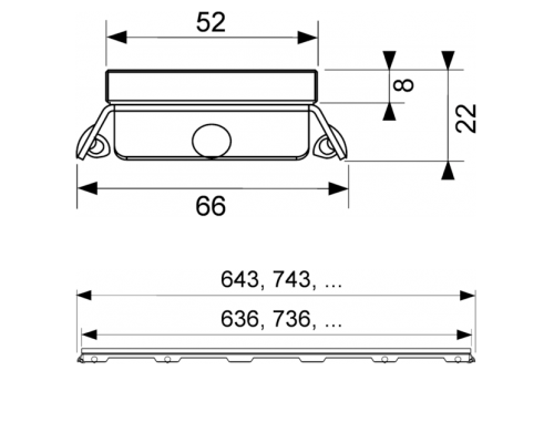 TECEdrainlinе Стеклянная панель, 1200 мм, цвет: зеленая. 601290