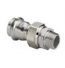 Разьемное соединение, Viega, Sanpress Inox, с SC-Contur, с переходом на наружную резьбу, с плоским уплотнением, 28 x 3/4, нержавеющая сталь, модель 2365