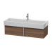 Duravit VA Тумба подвесная, 118.4x43.1х29.8см., с раковиной и 1 выдв. ящиком, цвет: орех натуральный. VA612907979,  2350120000