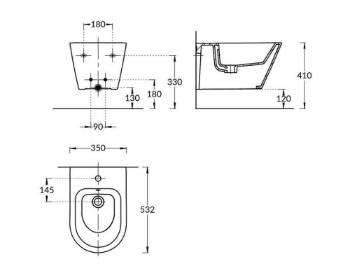 Kerama Marazzi Plaza Modern Биде подвесное, с 1 отв., цвет: белое глянцевое. PLM.bidet.02 Kerama Marazzi Plaza Modern Биде подвесное, с 1 отв., цвет: белое глянцевое. PLM.bidet.02