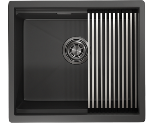 Мойка кухонная Granula Kitchen Space 5045U, черный матовый