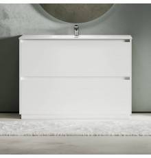 Тумба с раковиной Sancos Libra Floor 120 белый глянец, белая раковина CN7006