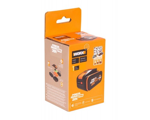 Аккумулятор WORX WA3644, 20В 4,0 Ач