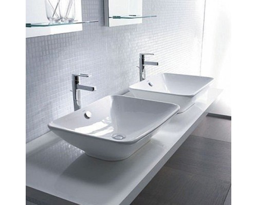 Duravit Starck 3 Раковина накладная, 55х42см., с переливом, с креплениями, цвет: белый. 0334520000