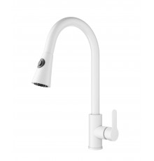 Смеситель для кухни Wonzon   Woghand WW-121E201L-MW матовый белый