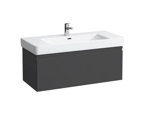 Laufen Pro S Тумба с раковиной, 101х45х39см., подвесная, 1 ящик, цвет: графит. 8.1396.6.000.104.1, 4.8355.2.096.480.1 Laufen Pro S Тумба с раковиной, 101х45х39см., подвесная, 1 ящик, цвет: графит. 8.1396.6.000.104.1, 4.8355.2.096.480.1