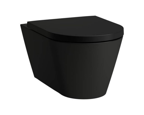 Laufen Kartell Унитаз подвесной 54х37см, безободковый, c покрытием LCC, цвет: черный матовый. 8.2033.7.716.000.1 Laufen Kartell Унитаз подвесной 54х37см, безободковый, c покрытием LCC, цвет: черный матовый. 8.2033.7.716.000.1