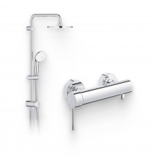 Душевой комплект Смеситель для душа Grohe Essence New 33636001 + Стойка New Tempesta 27389002