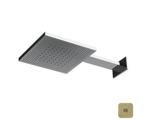Almar Velvet Rain Верхний душ 30х30см., 2 режима, с настенным держателем, цвет: латунь брашированная PVD. E044277.HB