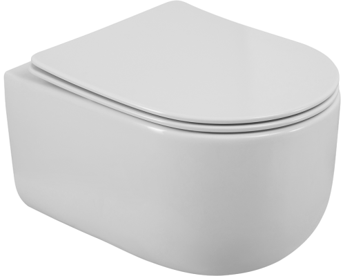 Унитаз подвесной BelBagno Soft BB084CH-TOR безободковый, крышка BB051SC с микролифтом