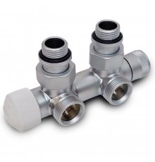 Узел нижнего подключения термостатический SR Rubinetterie угловой 1/2 х3/4 Е Хром матовый (Правый) 0684-1500CSE0