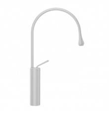 Gessi Goccia Смеситель для раковины на 1 отверстие, высокий, излив 244мм R=125, с фиксированным носиком, цвет: белый. 33810#279