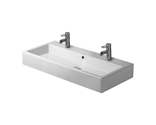 Duravit Vero Раковина подвесная, 100х47см., с 2 отв., c переливом, цвет: белый. 0454100024
