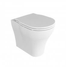 Azzurra XL Унитаз напольный 61x43x49 см, с креплением, с сиденьем, Easy clean, петли хром, цвет: Bianco lucido. XL1800bi/cr,  XLVCTPE00000BI/(XL100/P)