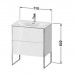 Duravit XSquare Тумба с раковиной 71x47.8х59.2см., напольная, 2 яшика, встроенные ножки с регулировкой по высоте, цвет: Black High Gloss. XS452304040,  23447300001