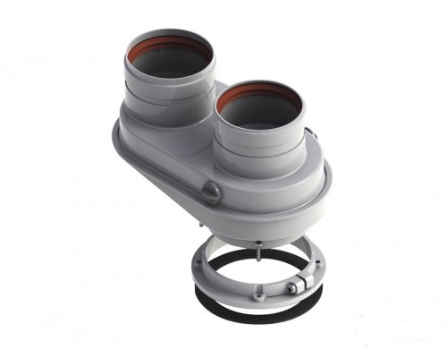 Адаптер дымохода Protherm DN 80/80 мм двухканальный, алюминий. 3002186608 Адаптер дымохода Protherm DN 80/80 мм двухканальный, алюминий. 3002186608