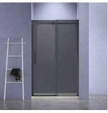 Душевая дверь в нишу Vincea Como-N VDS-4CN130CGB, 130 см, профиль черный матовый, стекло тонированное серое