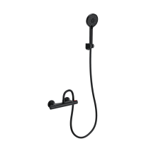 Термостатический смеситель Wonzon   Woghand WW-B1005-A-MB для душа, матовый черный