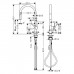 Hansgrohe Talis M54 Смеситель для кухни, на 1 отв, излив 21cм., с вытяжным изливом, цвет: хром. 72802000