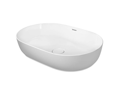 Duravit Luv Раковина 60х40см., без отв., на столешницу, без перелива, с выпуском, с креплением, цвет: белый. 0379600000 Duravit Luv Раковина 60х40см., без отв., на столешницу, без перелива, с выпуском, с креплением, цвет: белый. 0379600000