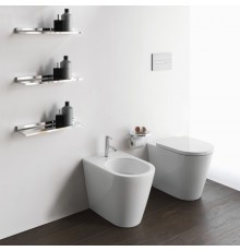 Laufen Kartell Биде напольное 56х37х43см с 1 отв. под смеситель, без боковых отв, цвет: белый матовый. 8.3233.1.757.302.1