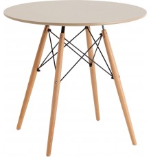 Обеденный стол Stool Group Eames DSW New D80 80x80 см, бежевый
