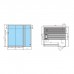 Effegibi Yoku S Glass Био-Сауна 230x200х214см, угловая DX, цвет: термообработанная древесина. BI 70 30 0005
