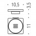 Colombo MiniQ Мыльница подвесная, цвет: чёрный матовый. B5001.NM-RNE