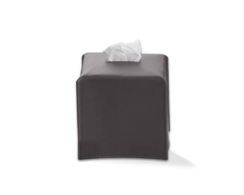 Decor Walther Коробка для салфеток Nappa KBQ - Натуральная кожа Nappa  дымчато-серая. 0938193